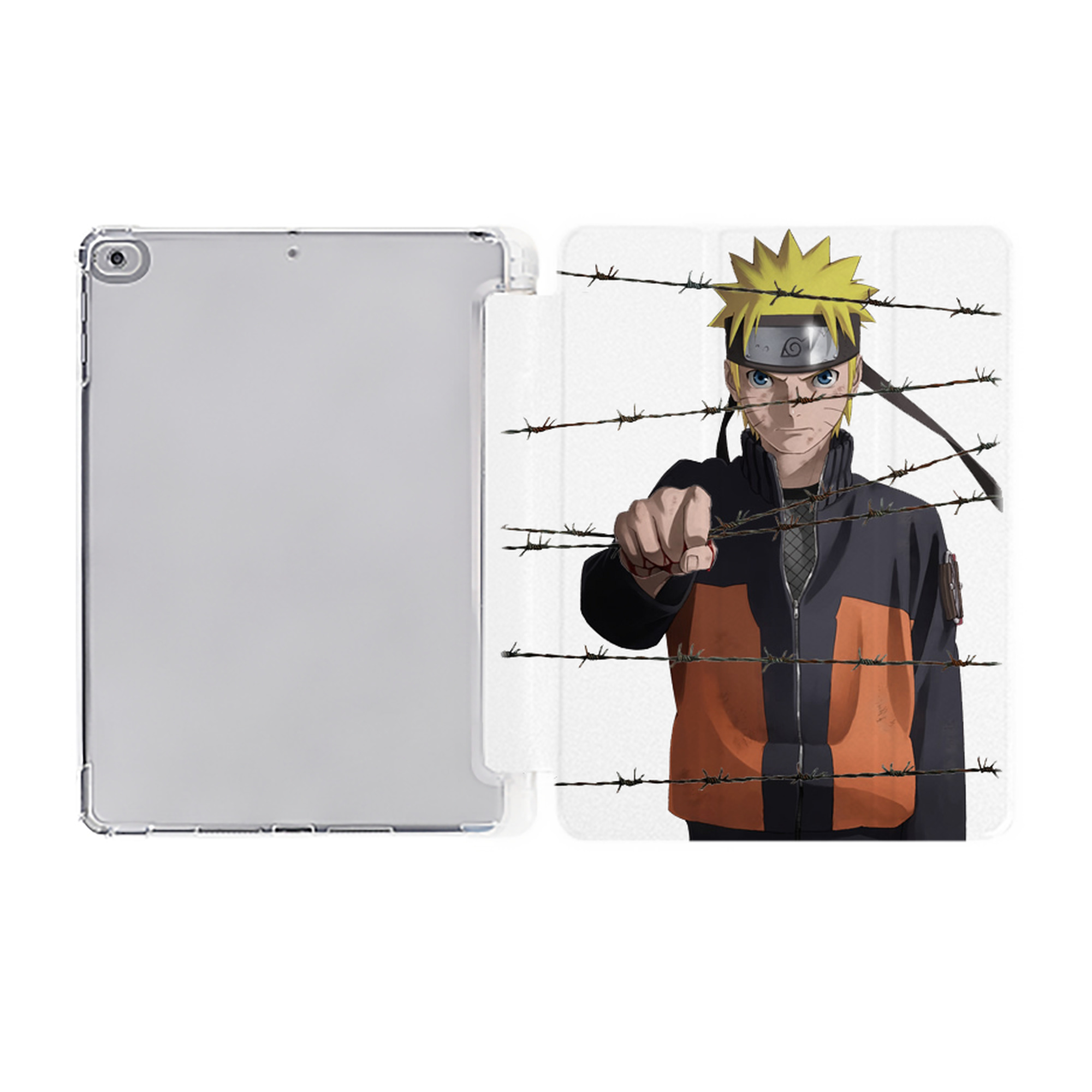 （画像用） NARUTO -ナルト- うずまき ナルト Uzumaki Naruto IPad ケース ペン収納付き 三つ折りスタンド PUレザー×シリコン 対応機種9.5/10.5/10.9インチ